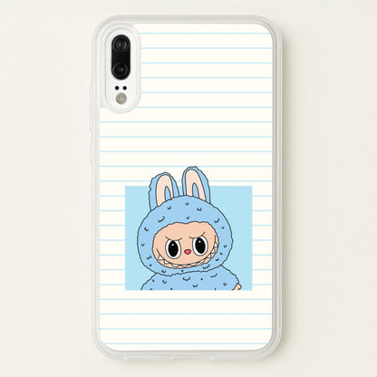 Cute Blue Notebook Monster  - Plushy Phone Case for Huawei P20