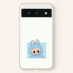 Cute Blue Notebook Monster  - Plushy Phone Case for Google Pixel 8a