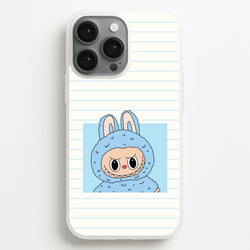 Cute Blue Notebook Monster  - Plushy Phone Case for iPhone 13 Pro Max