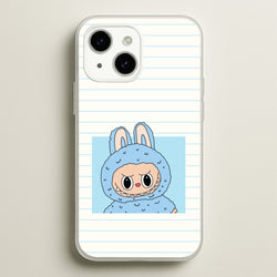 Cute Blue Notebook Monster  - Plushy Phone Case for iPhone 15 Plus