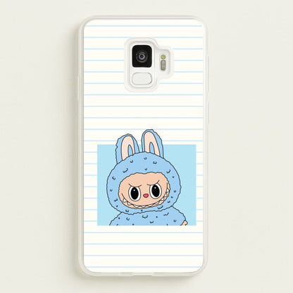 Cute Blue Notebook Monster  - Plushy Phone Case for Galaxy S9