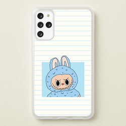 Cute Blue Notebook Monster  - Plushy Phone Case for Galaxy S20 Plus