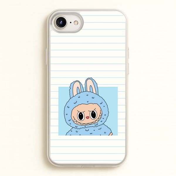 Cute Blue Notebook Monster  - Plushy Phone Case for iPhone 6 / 7 / 8 / SE