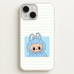 Cute Blue Notebook Monster  - Plushy Phone Case for iPhone 13 Mini