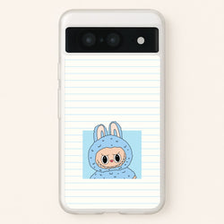 Cute Blue Notebook Monster  - Plushy Phone Case for Google Pixel 8