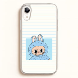 Cute Blue Notebook Monster  - Plushy Phone Case for iPhone XR