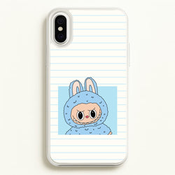 Cute Blue Notebook Monster  - Plushy Phone Case for iPhone XS Max