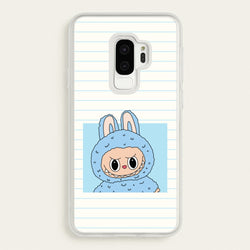 Cute Blue Notebook Monster  - Plushy Phone Case for Galaxy S9 Plus