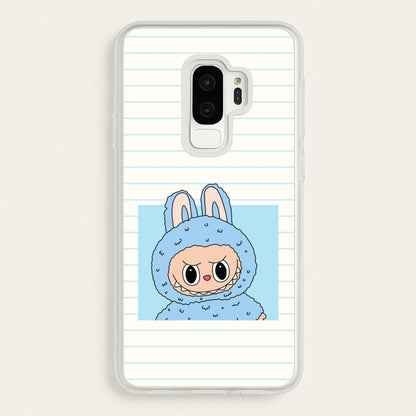 Cute Blue Notebook Monster  - Plushy Phone Case for Galaxy S9 Plus