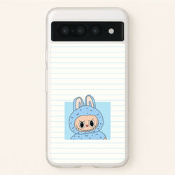 Cute Blue Notebook Monster  - Plushy Phone Case for Google Pixel 7 Pro