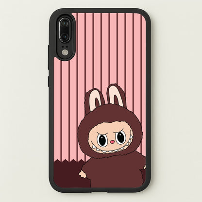 Stripey Cute Brown Monster  - Plushy Phone Case for Huawei P20