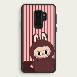 Stripey Cute Brown Monster  - Plushy Phone Case for Galaxy S9 Plus