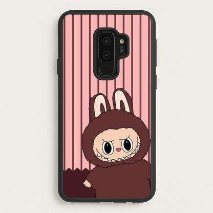 Stripey Cute Brown Monster  - Plushy Phone Case for Galaxy S9 Plus
