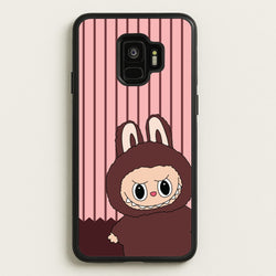 Stripey Cute Brown Monster  - Plushy Phone Case for Galaxy S9