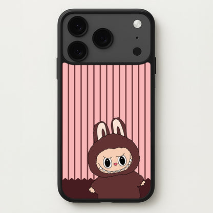 Stripey Cute Brown Monster Phone Case for iPhone 17 Pro
