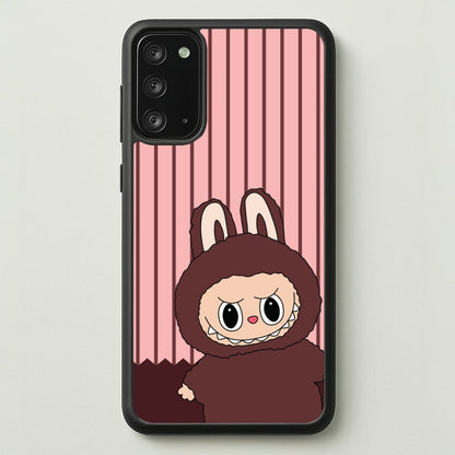 Stripey Cute Brown Monster  - Plushy Phone Case for Galaxy Note 20