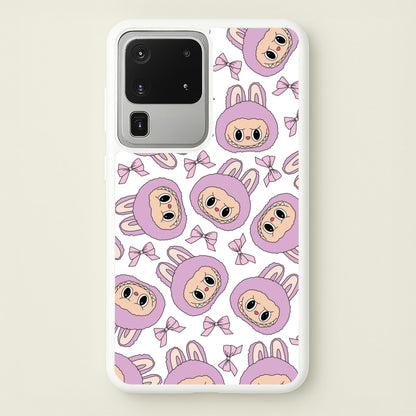 Cute Purple Monster And Bows Pattern  - Plushy Phone Case for Galaxy S20 Ultra