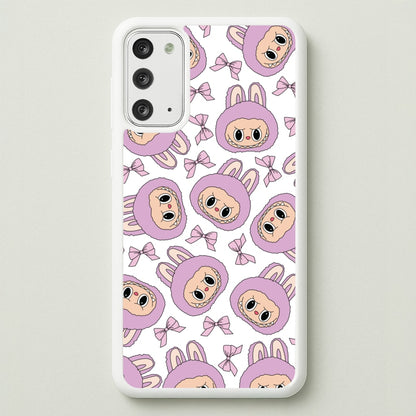 Cute Purple Monster And Bows Pattern  - Plushy Phone Case for Galaxy Note 20