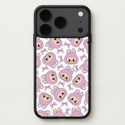 Cute Purple Monster And Bows Pattern Phone Case for iPhone 17 Pro Max