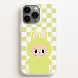 Checkered Cute Green Monster   - Plushy Phone Case for iPhone 11 Pro