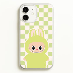Checkered Cute Green Monster   - Plushy Phone Case for iPhone 11
