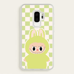 Checkered Cute Green Monster   - Plushy Phone Case for Galaxy S9 Plus