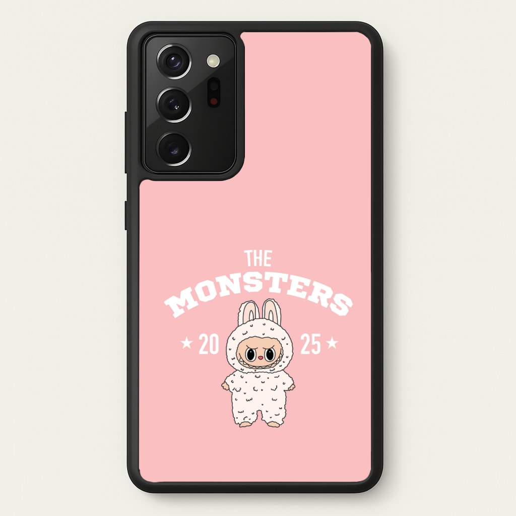 Cute Monster 2025 Pink  - Plushy Phone Case for Galaxy Note 20 Ultra