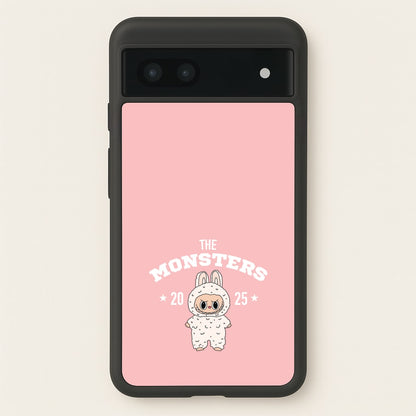 Cute Monster 2025 Pink  - Plushy Phone Case for Google Pixel 7a