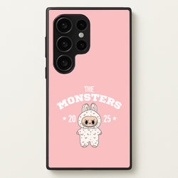Cute Monster 2025 Pink  - Plushy Phone Case for Galaxy S24 Ultra