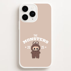Cute Monster 2025 Biege  - Plushy Phone Case for iPhone 16 Pro Max