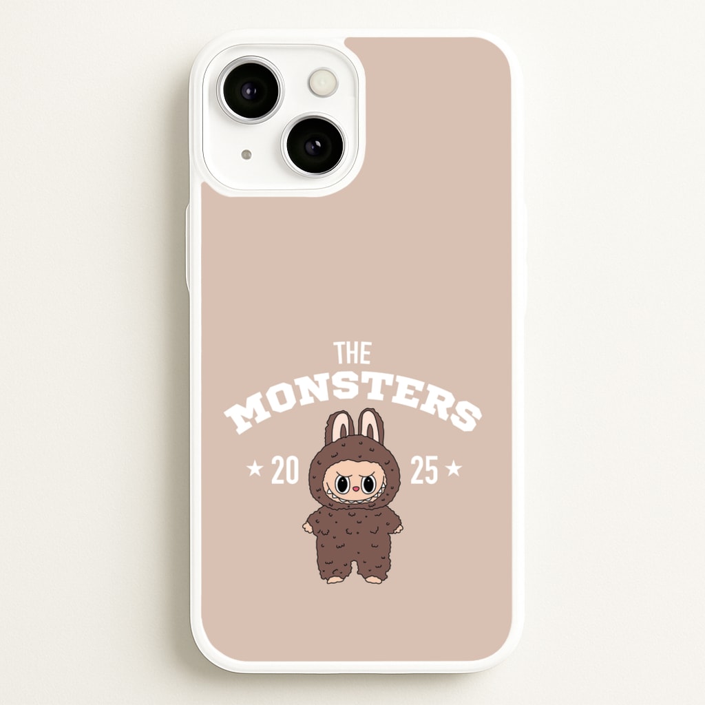 Cute Monster 2025 Biege  - Plushy Phone Case for iPhone 13