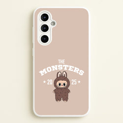 Cute Monster 2025 Biege  - Plushy Phone Case for Galaxy A54