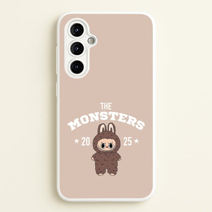 Cute Monster 2025 Biege  - Plushy Phone Case for Galaxy A54