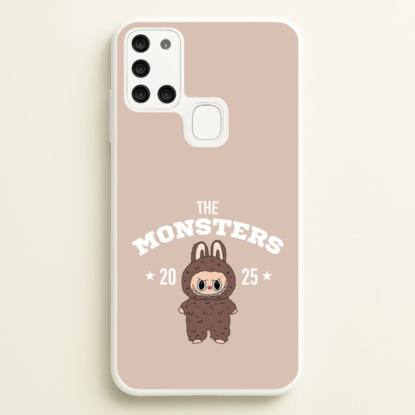 Cute Monster 2025 Biege  - Plushy Phone Case for Galaxy A21s