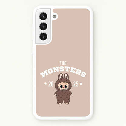 Cute Monster 2025 Biege  - Plushy Phone Case for Galaxy S21FE