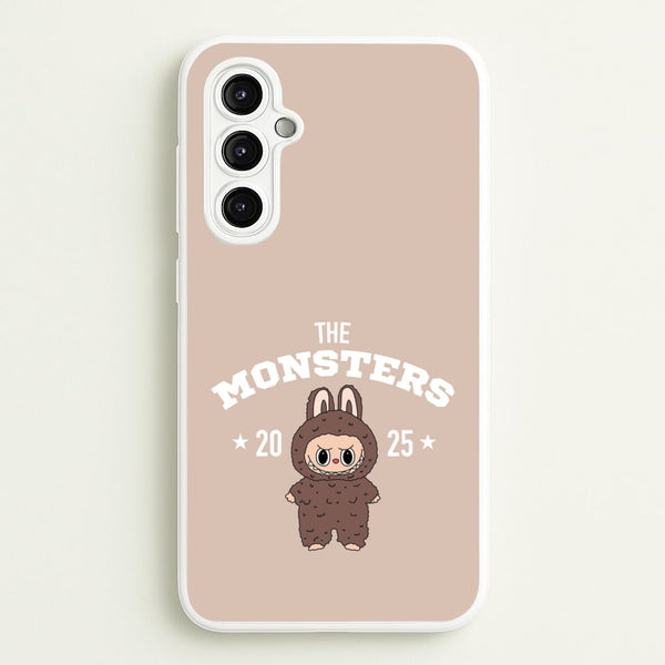 Cute Monster 2025 Biege  - Plushy Phone Case for Galaxy A14