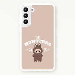 Cute Monster 2025 Biege  - Plushy Phone Case for Galaxy S21