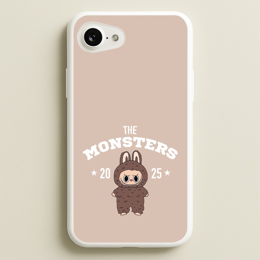 Cute Monster 2025 Biege  - Plushy Phone Case for iPhone 16e