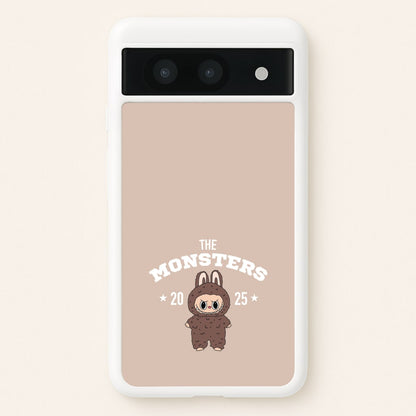 Cute Monster 2025 Biege  - Plushy Phone Case for Google Pixel 8a