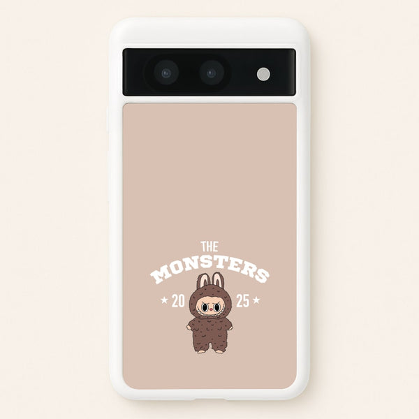Cute Monster 2025 Biege  - Plushy Phone Case for Google Pixel 8a