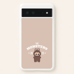 Cute Monster 2025 Biege  - Plushy Phone Case for Google Pixel 6