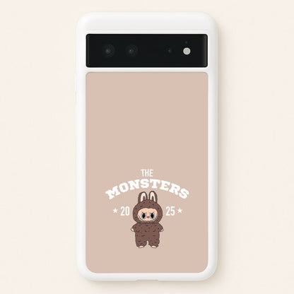 Cute Monster 2025 Biege  - Plushy Phone Case for Google Pixel 6