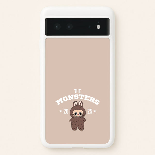 Cute Monster 2025 Biege  - Plushy Phone Case for Google Pixel 6