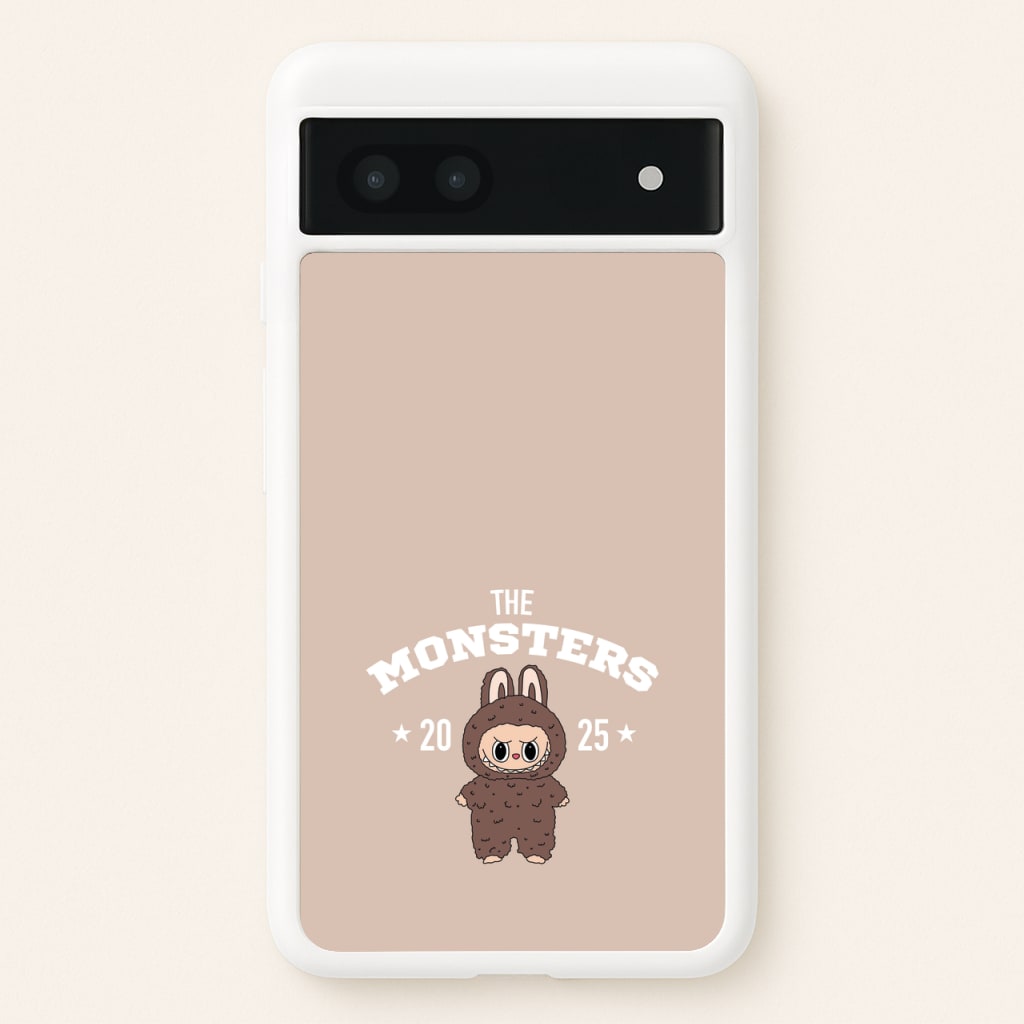 Cute Monster 2025 Biege  - Plushy Phone Case for Google Pixel 6a