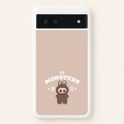 Cute Monster 2025 Biege  - Plushy Phone Case for Google Pixel 6a