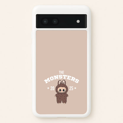 Cute Monster 2025 Biege  - Plushy Phone Case for Google Pixel 6a