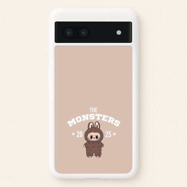 Cute Monster 2025 Biege  - Plushy Phone Case for Google Pixel 6a