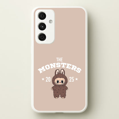 Cute Monster 2025 Biege  - Plushy Phone Case for Galaxy A35
