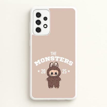 Cute Monster 2025 Biege  - Plushy Phone Case for Galaxy A52 / A52s