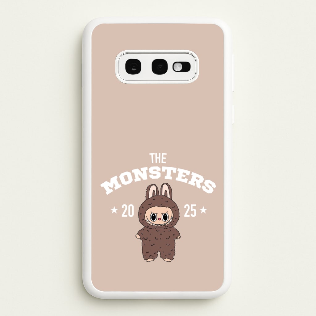 Cute Monster 2025 Biege  - Plushy Phone Case for Galaxy S10e